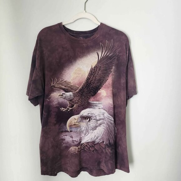 The Mountain Purple EAGLE  Graphic Short Sleeve Tee - Picture 1 of 7